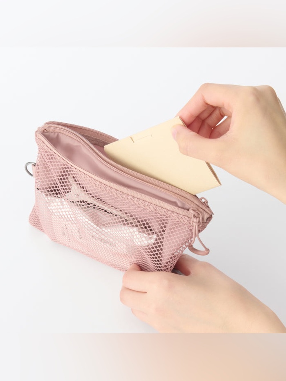 Muji Polyester Two Zipper Case_Medium_Pink_NWT - Picture 4 of 12